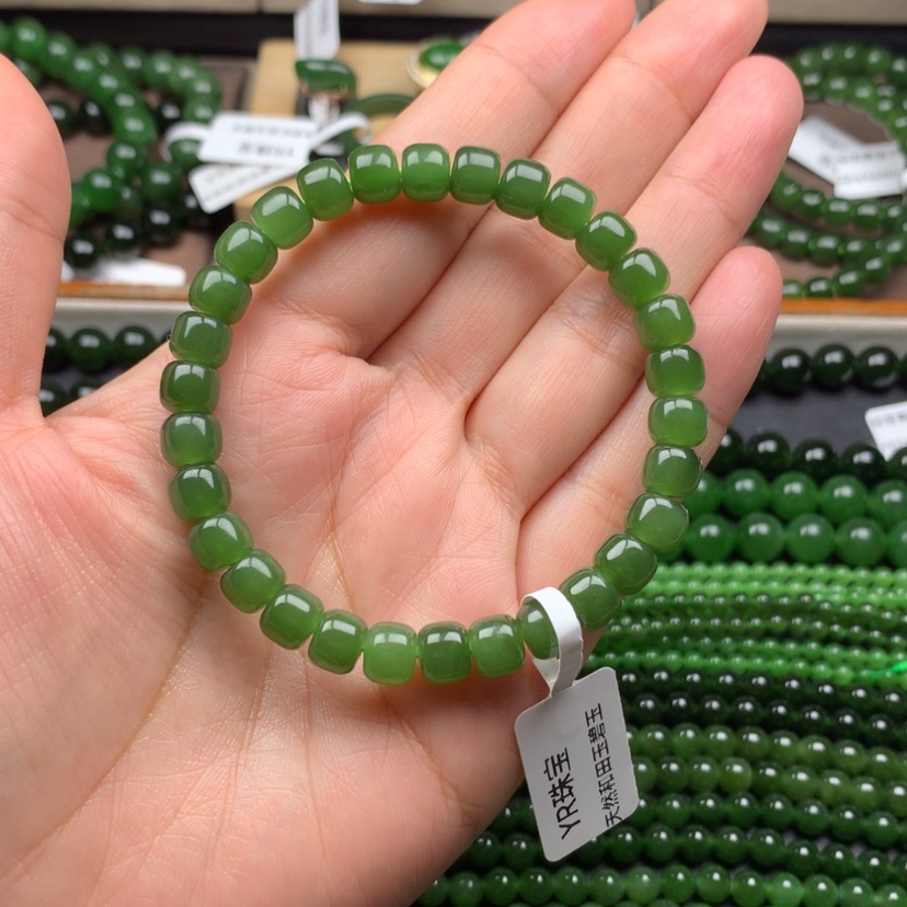 【闪购商品】未镶嵌手链和田玉（碧玉）子*