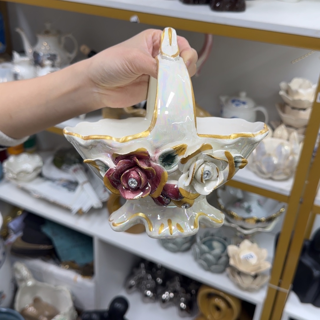 瓷片陶瓷工艺花瓶摆件