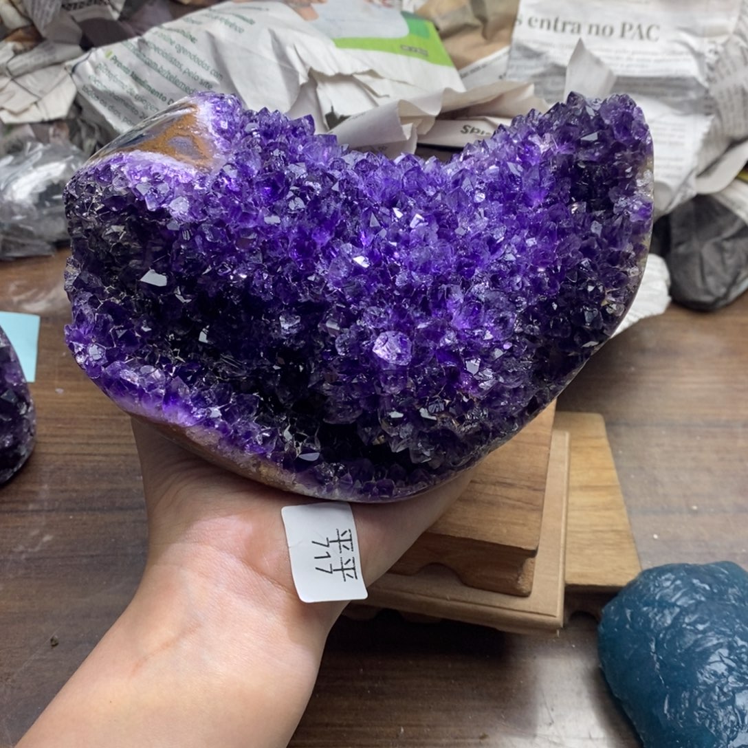 紫晶珠宝半成品未镶嵌