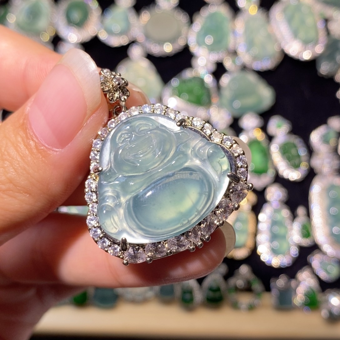 翡翠未镶嵌颈饰天然