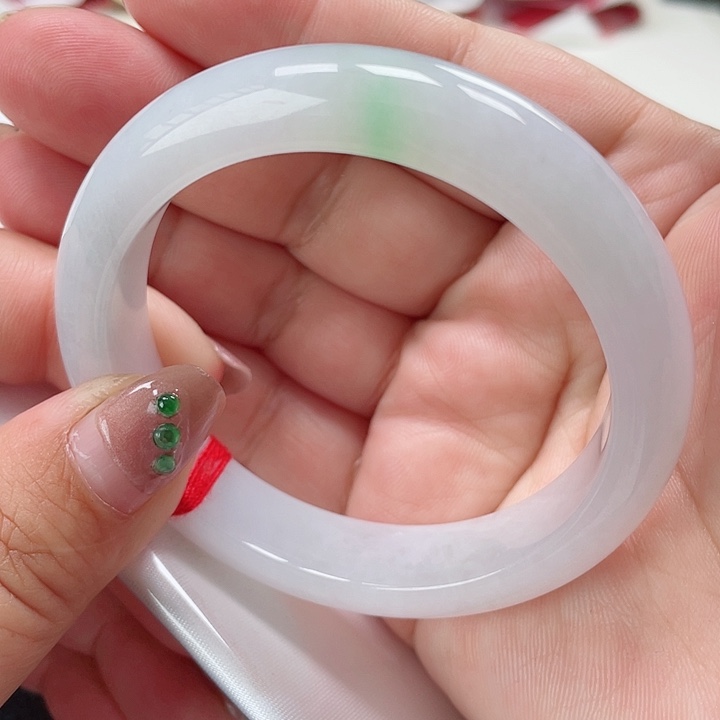 翡翠手镯（圆镯）未镶嵌缅甸翡翠手镯54圈