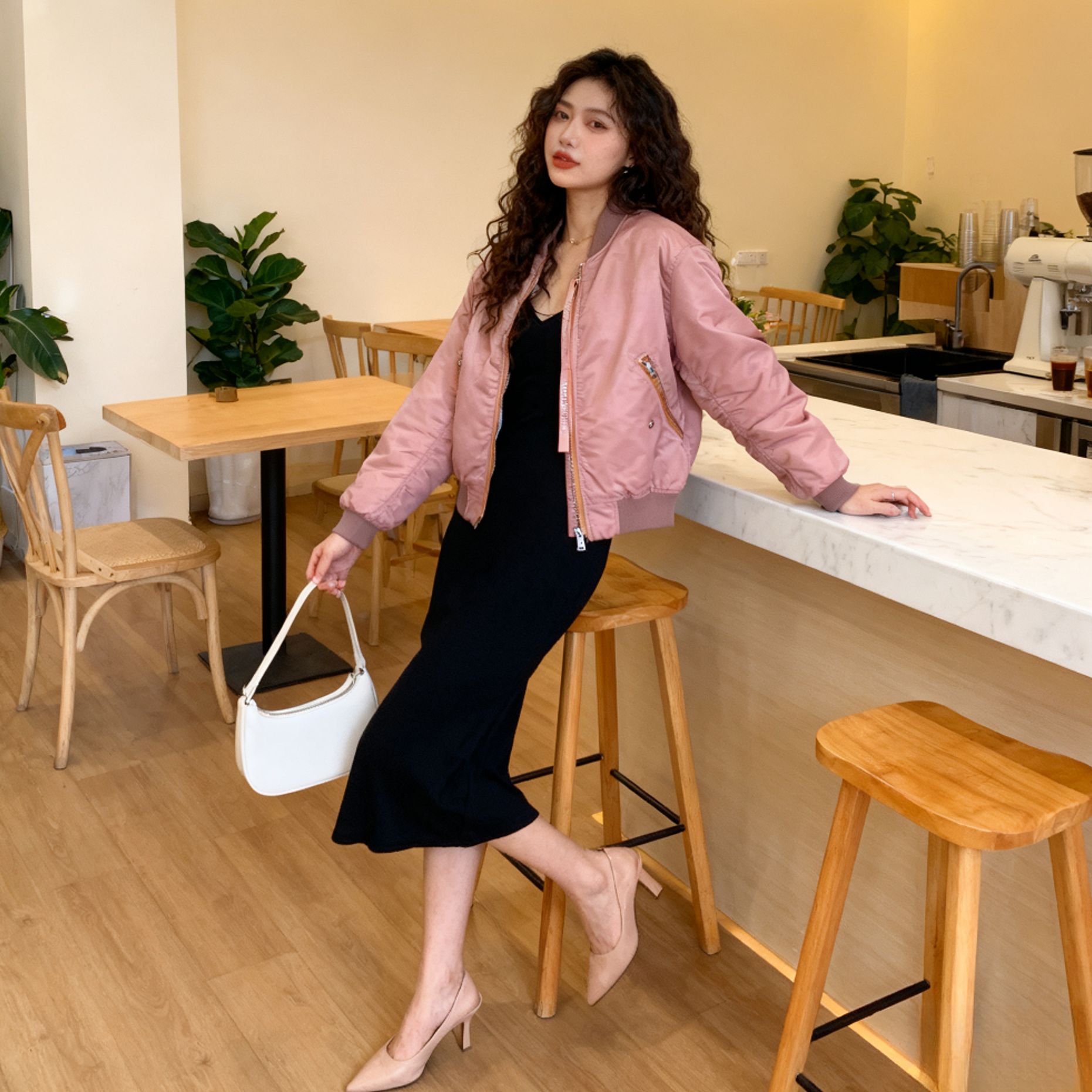 99新 Acne studio JL03 acne 粉色 棉服 99新 36码 肩宽47 