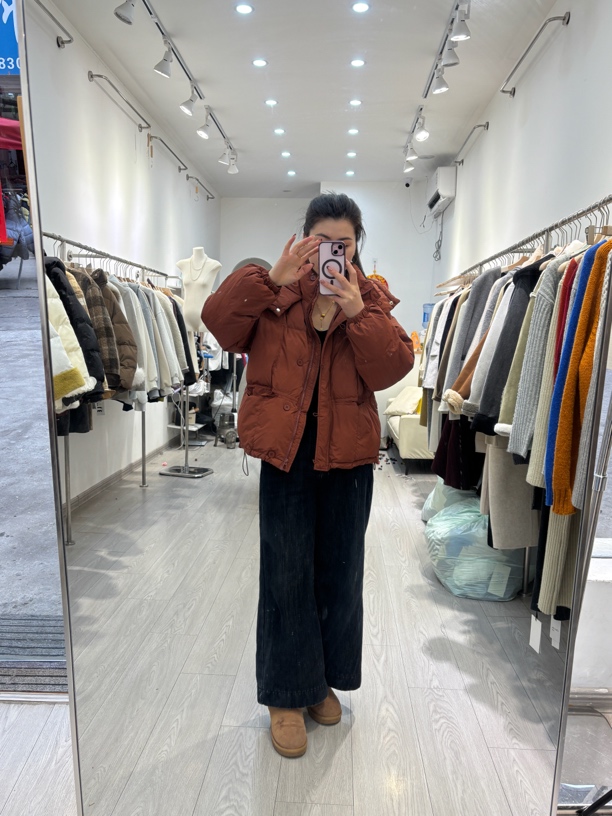 冬季韩系宽松连帽加厚保暖短款羽绒服