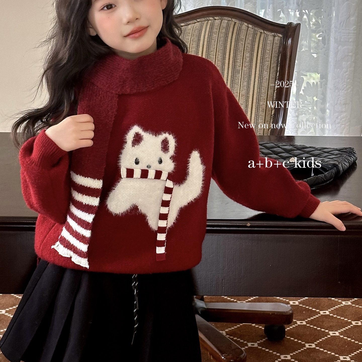 8278儿童小猫毛衣