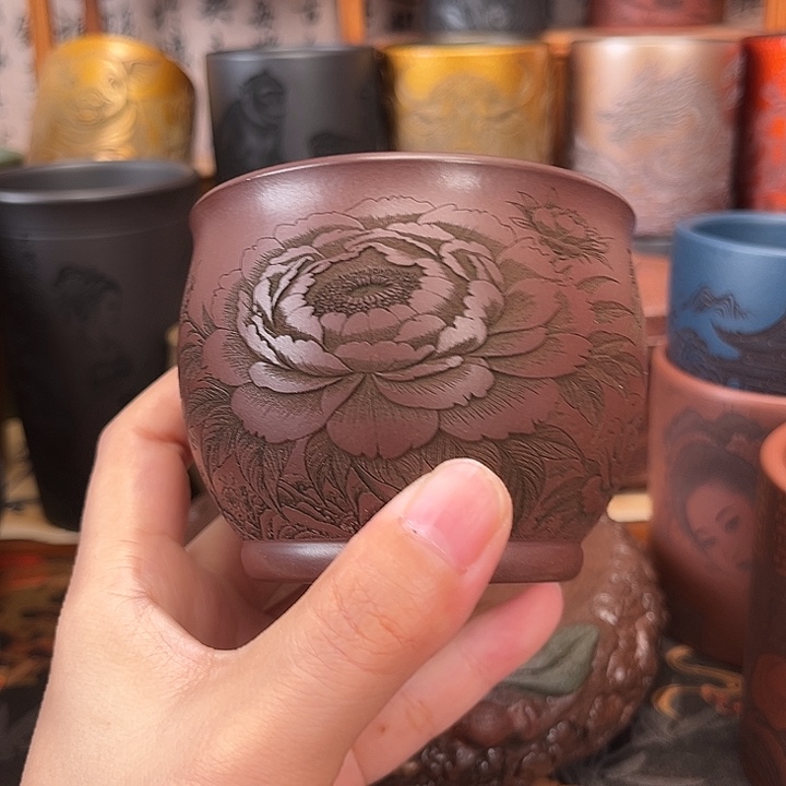 茶杯紫砂宜兴紫砂茶具正品