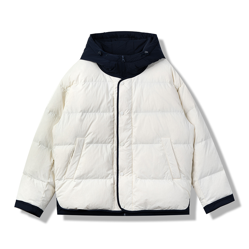 YAYA/鸭鸭男女同款羽绒服连帽户外套外鸭绒冬季新款YE4B017637P