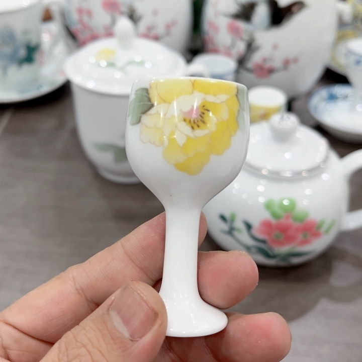 壶釉下五彩的瓷器和瓷器