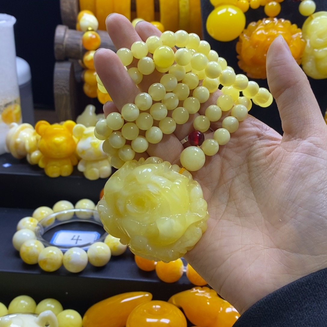 金***.非金属全品无暇卡108链珠牡丹花