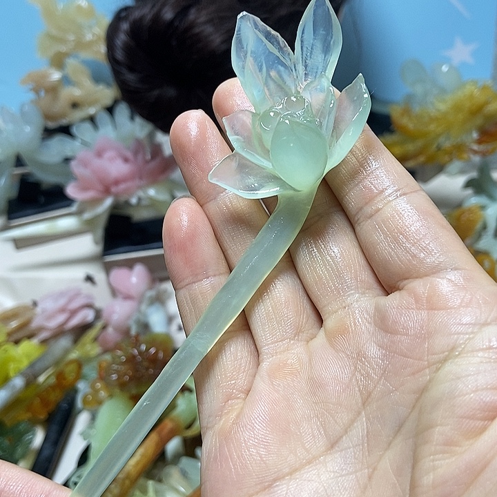 未镶嵌岫玉发簪发簪