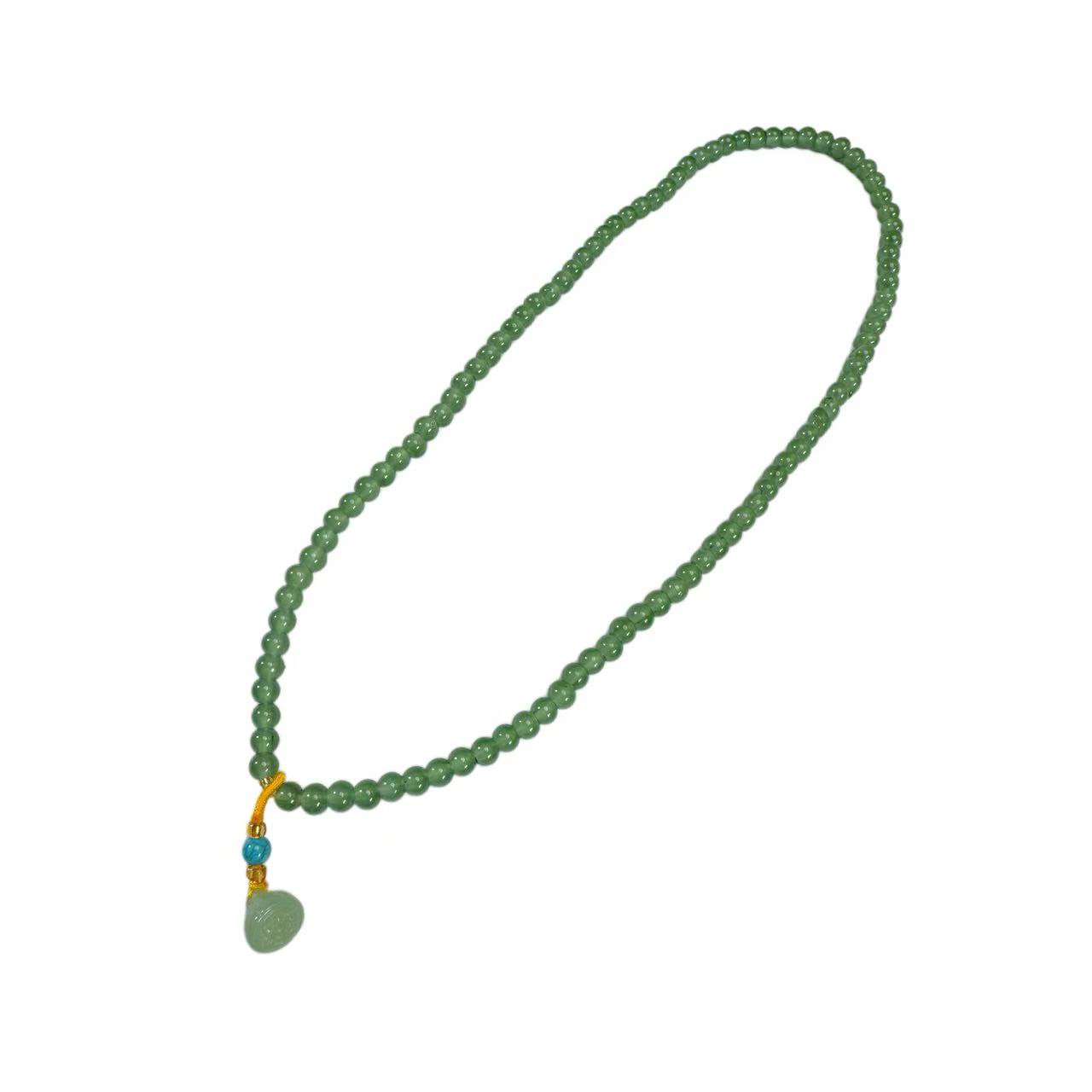 GJ.绿圆珠莲蓬吊坠 A129-WGQ-1A