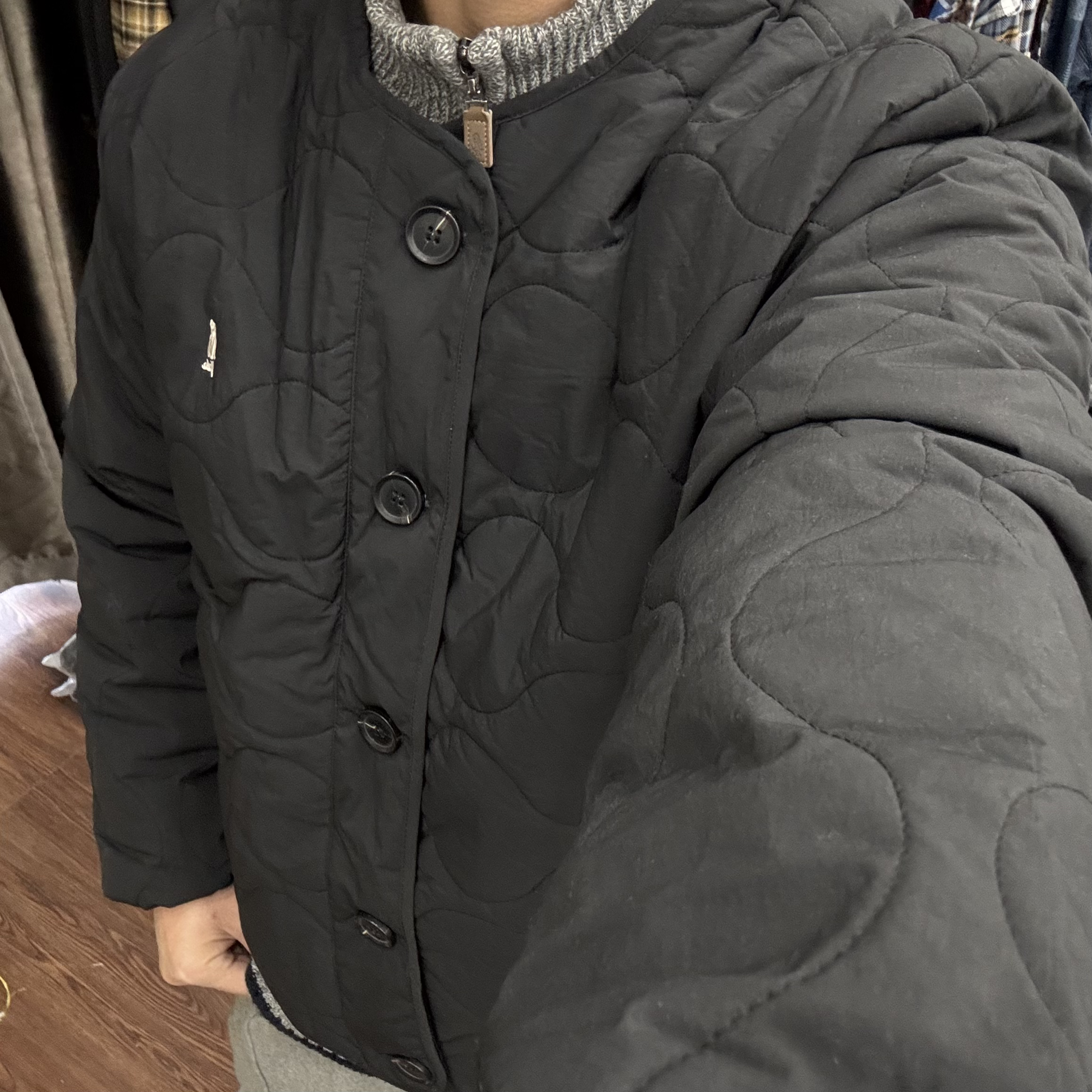 韩单外贸圆领棉衣 某宝3位数