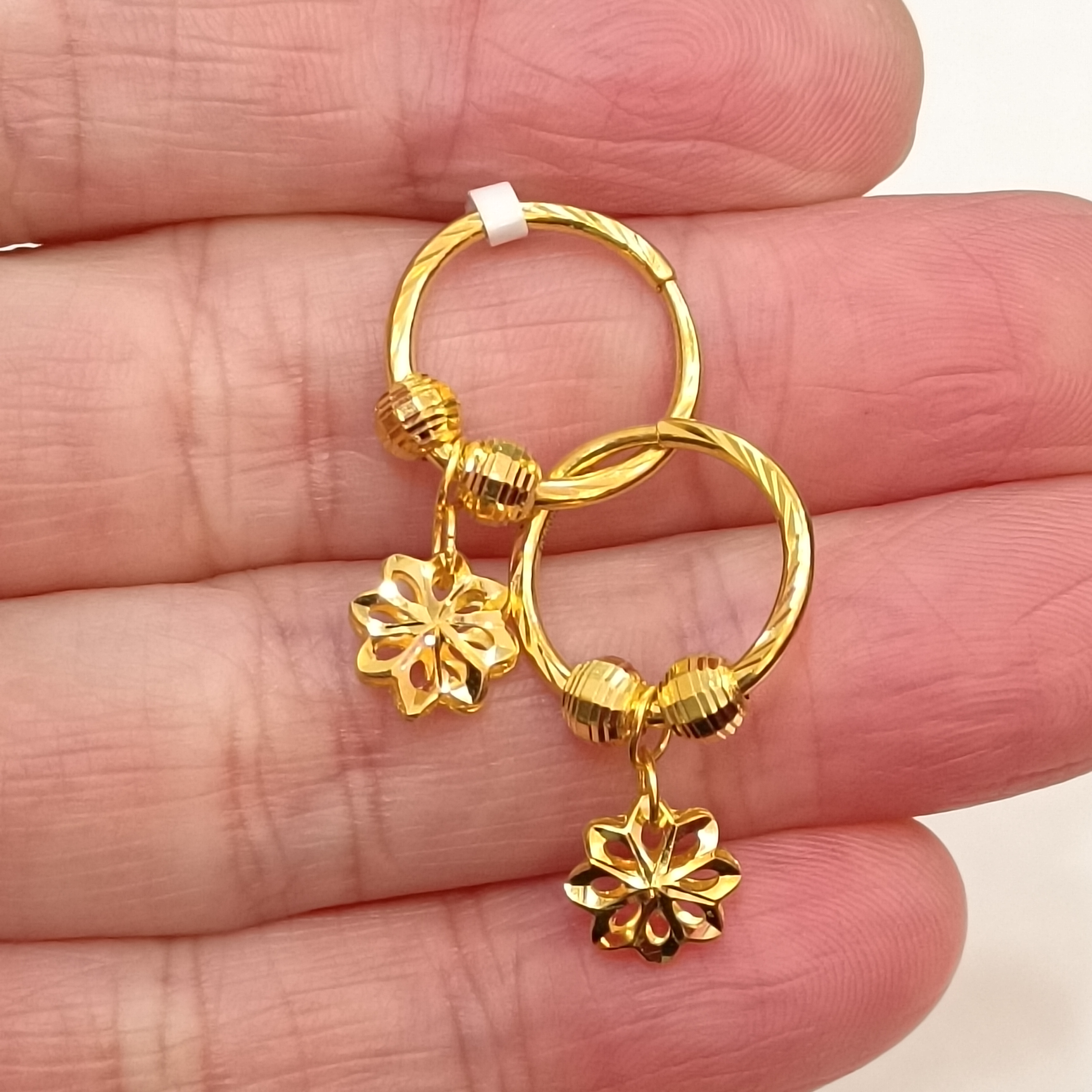 足金999黄金耳环3.94克正品纯黄金耳吊吊耳环真金耳饰黄金耳坠