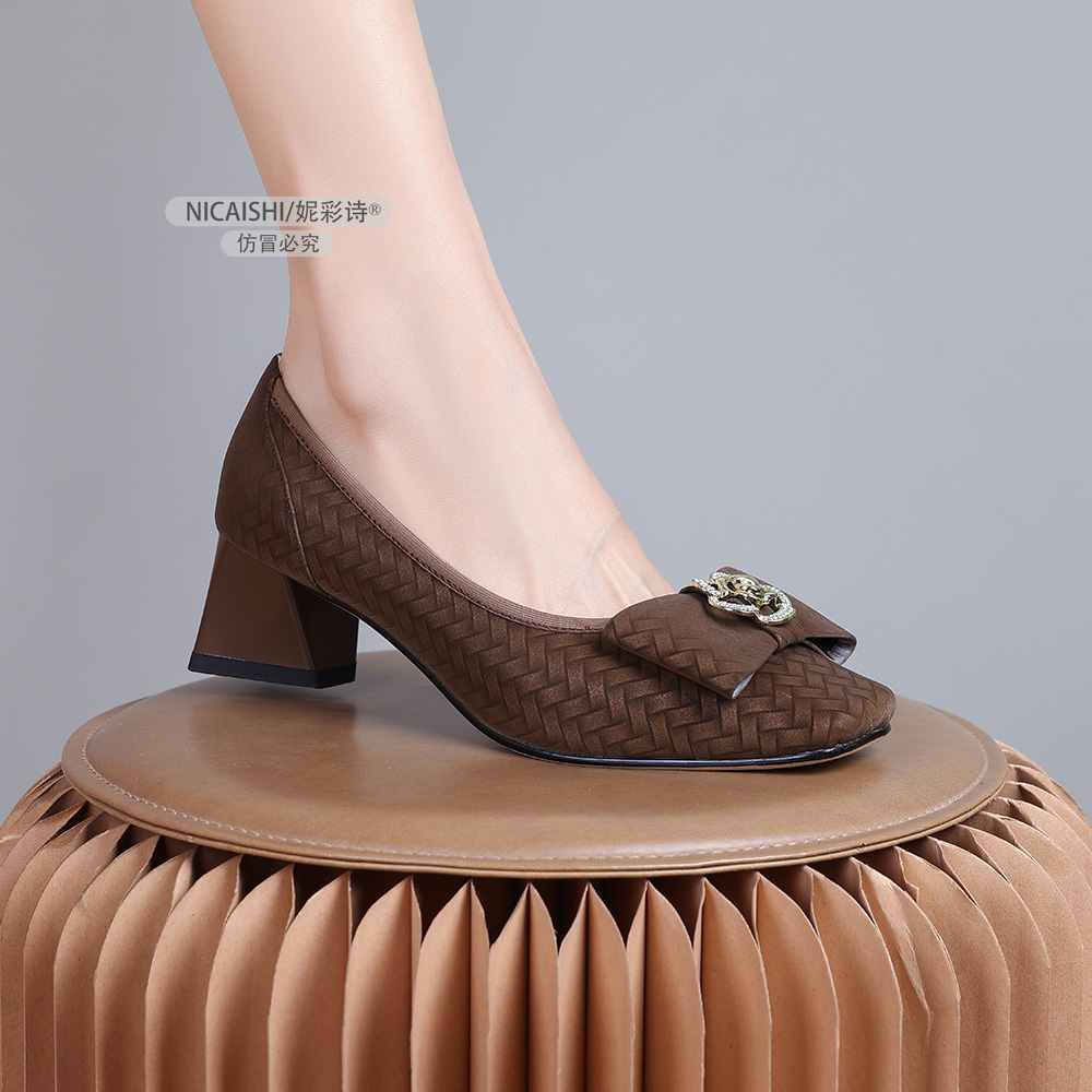 2025年新款欧美复古绝美低跟玛丽珍女鞋不累脚简约单鞋百搭2771