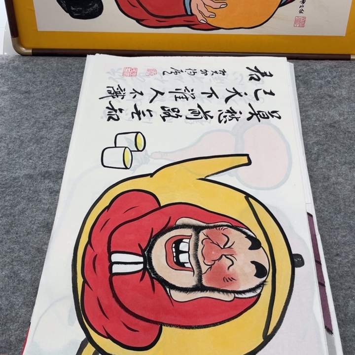 国画手绘禅意画一物一拍