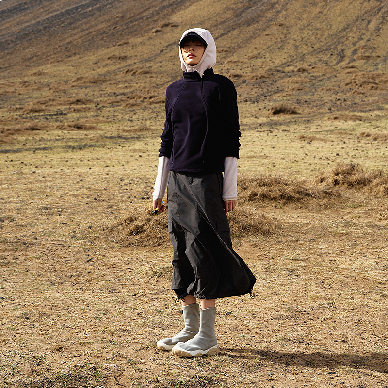 UPON PRO 都市线 秋季新品曜石黑Polartec立领抓绒上衣 U1FZ41421