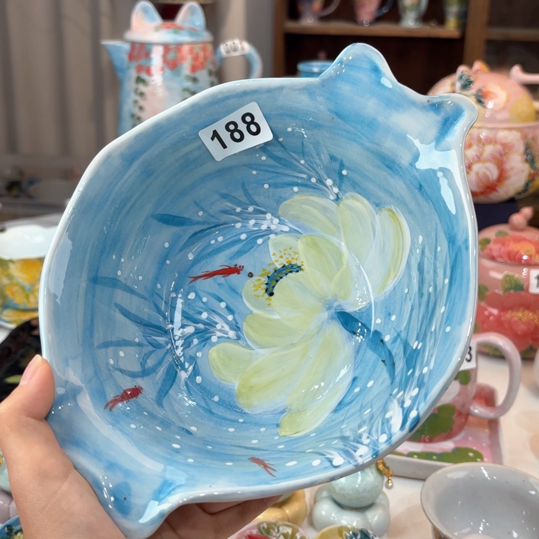 景德镇手绘高温釉下彩陶瓷茶具