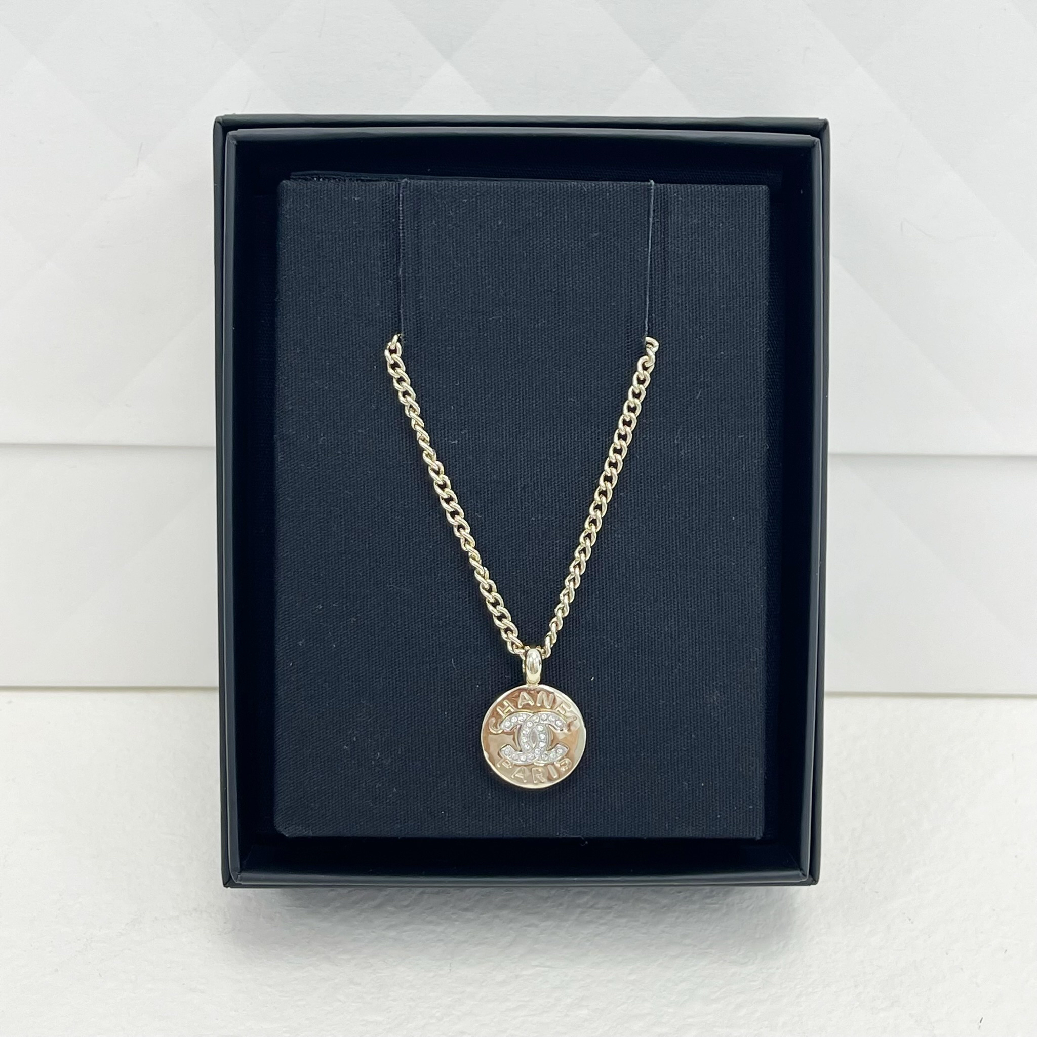 未使用 Chanel/香奈儿 25A镭射金币双C金色项链