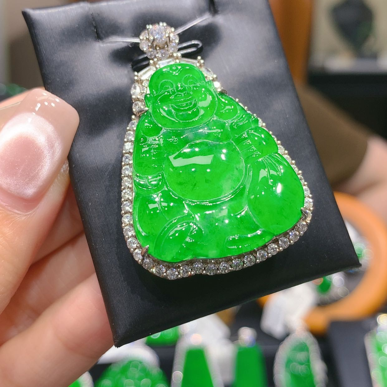 【闪购商品】颈饰银S925镶嵌翡翠5柒姐