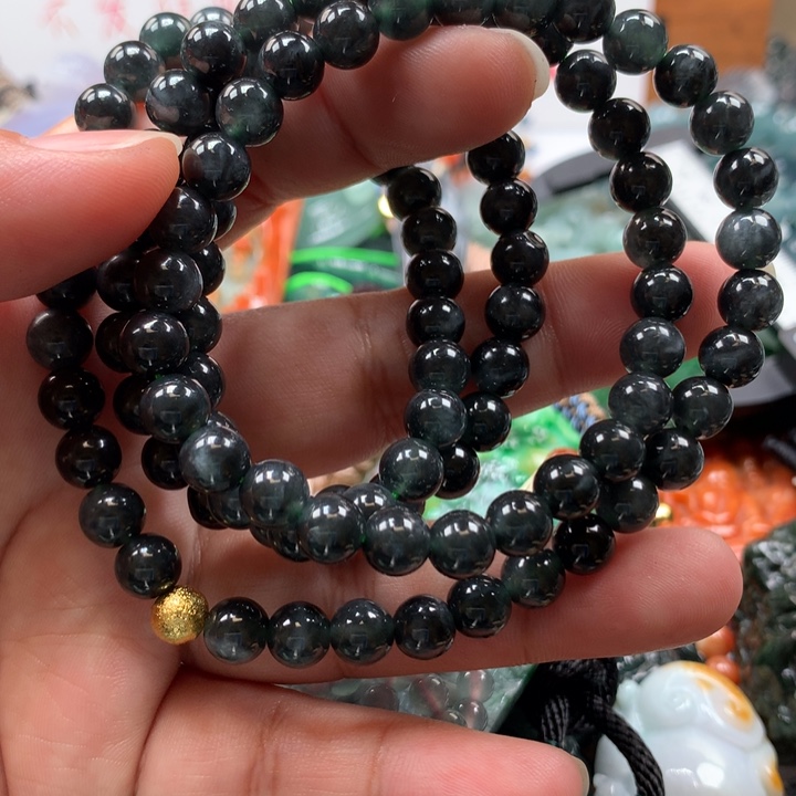 翡翠项链未镶嵌保真天然A货翡翠