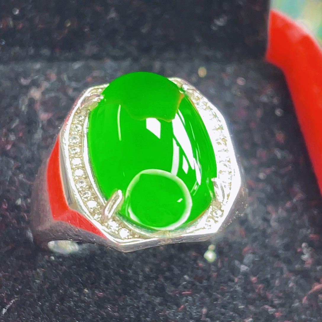 翡翠吊坠(不含链)银S925镶嵌