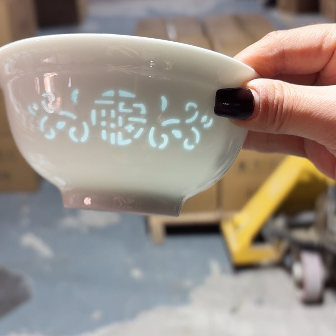 白瓷景德镇米饭碗青福两个好的