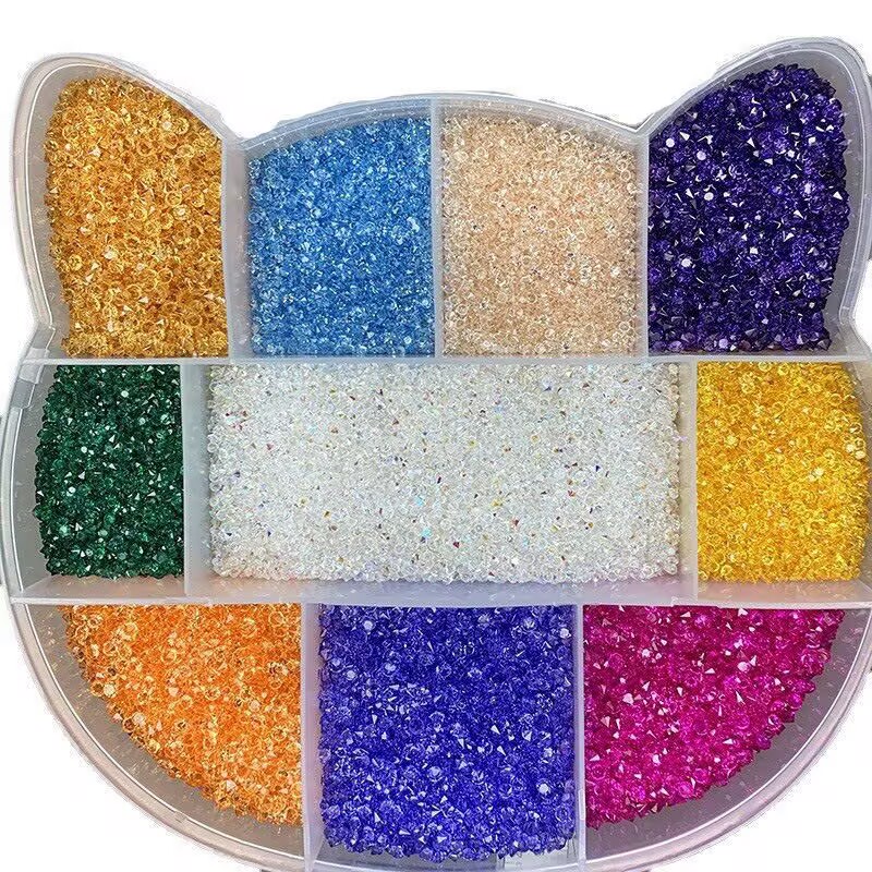 透明小碎钻许愿瓶钻填充钻diy尖底钻手机链手工彩色通用