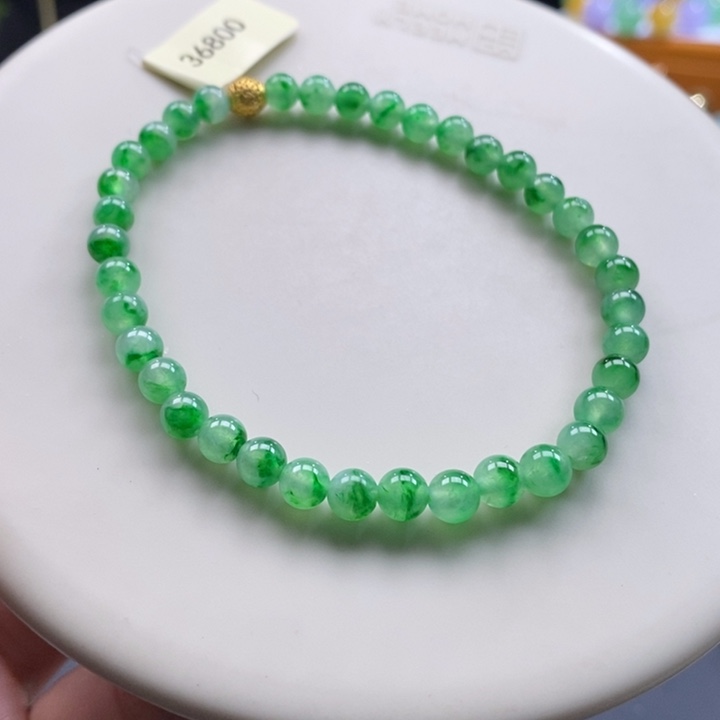 翡翠吊坠(不含链)未镶嵌翡翠冰绿手串卡5