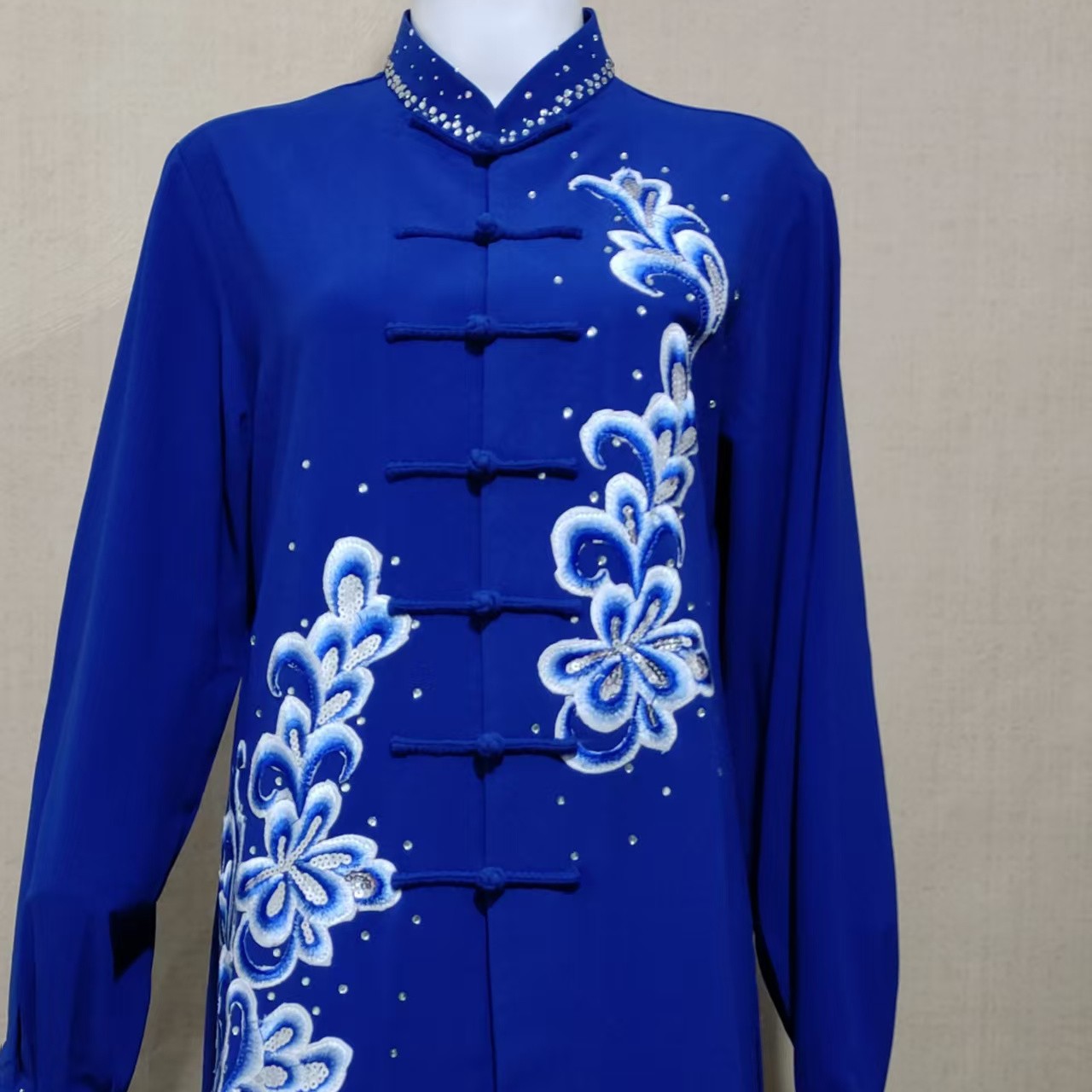 中国风高弹麻太极表演服套装男女同款垂顺飘逸