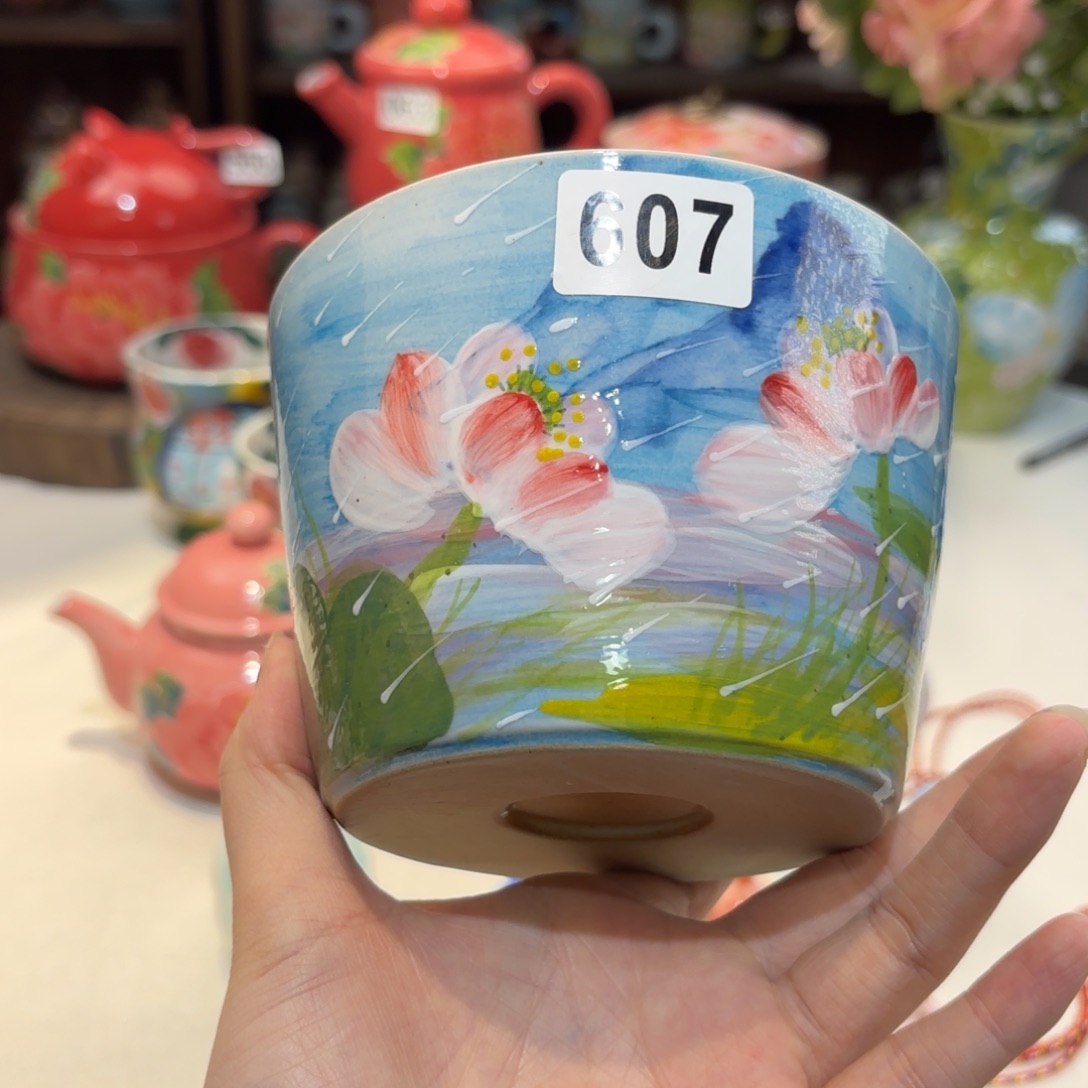 景德镇手绘高温釉下彩陶瓷茶具