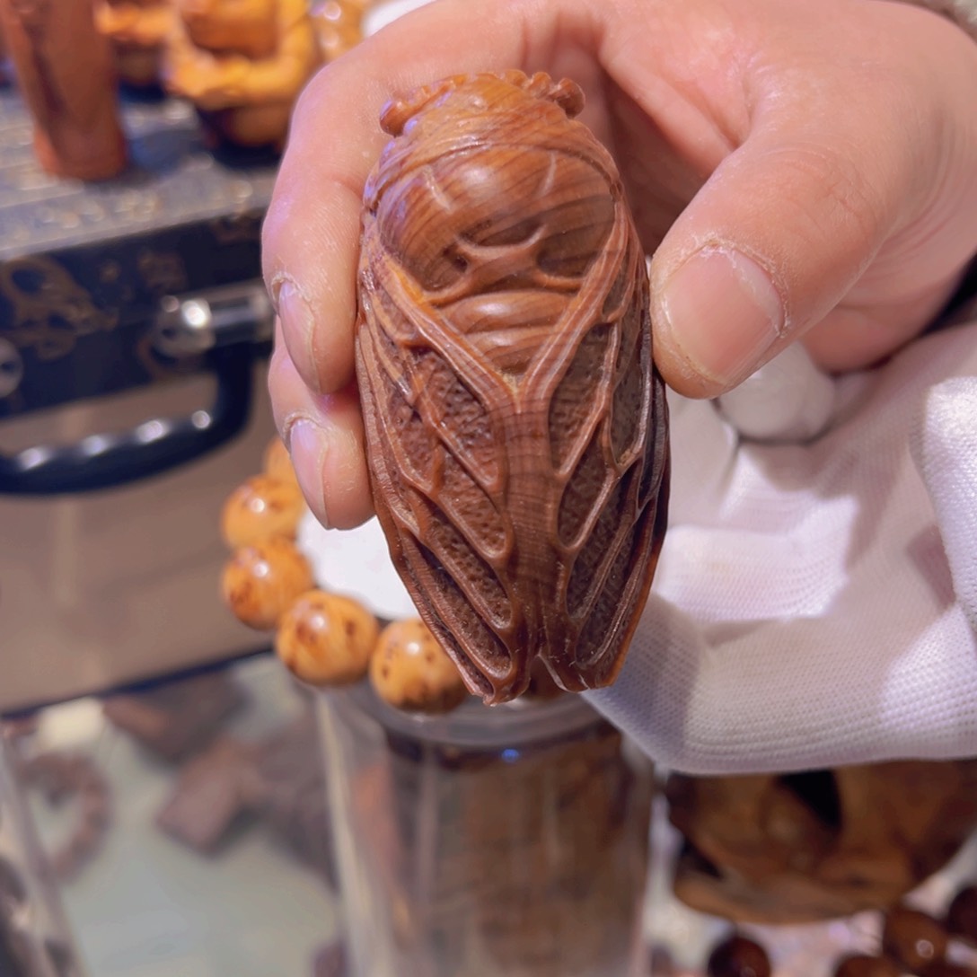 柏木太行崖柏手把蝉