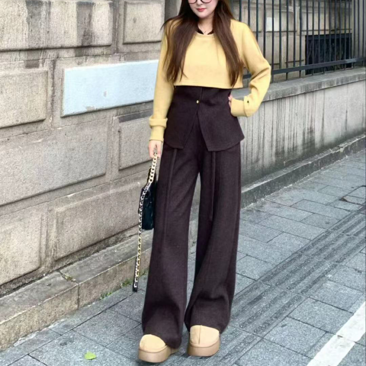 秋冬休闲高腰显瘦外穿长裤699896