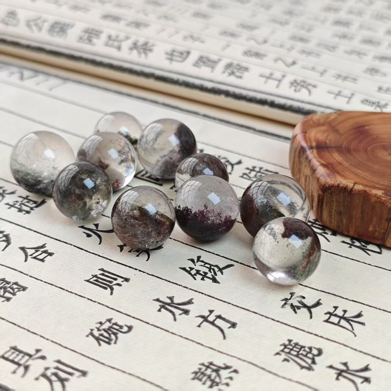 【真石·宝盆】天然水晶幽灵聚宝盆单珠 多样性发一件