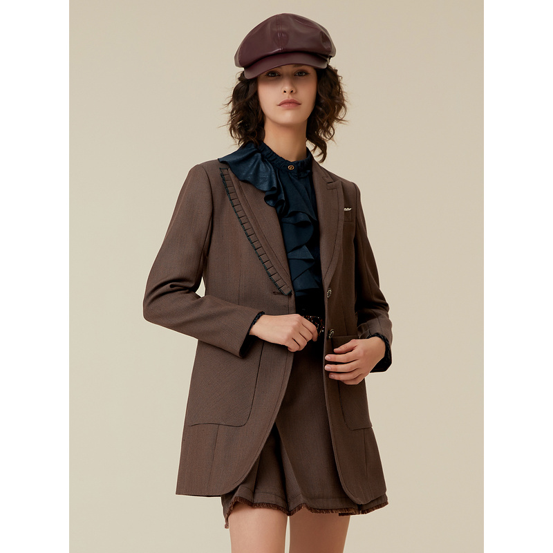 【小花】D63英式魔法H修身型外套5D3W68160