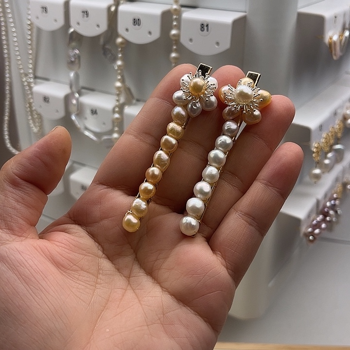 淡水珍珠发夹未镶嵌