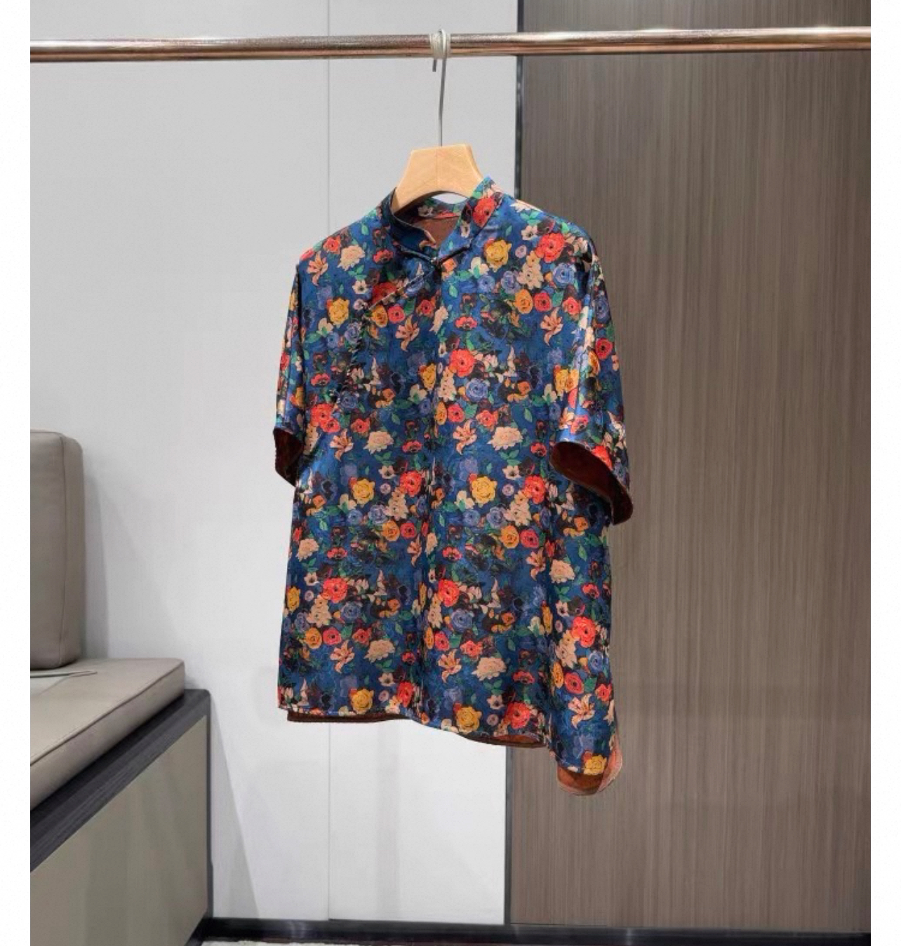 莫奈花园油画桑蚕丝香云纱上衣10