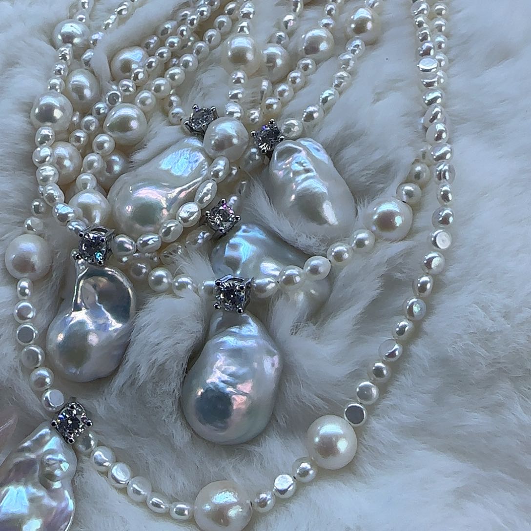 未镶嵌项链定制多样性发货发其一159淡水珍珠