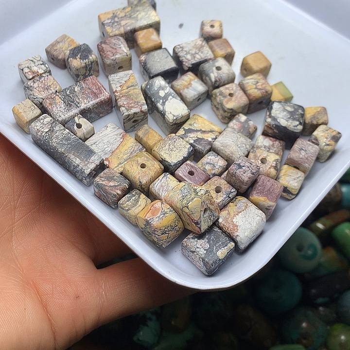 雨***心木质不锈钢樱花粉方块