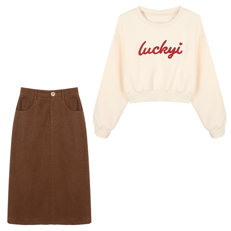 冉冉定制●杏仁摩卡JJQ3TZ321C套装秋冬时尚气质减龄女装