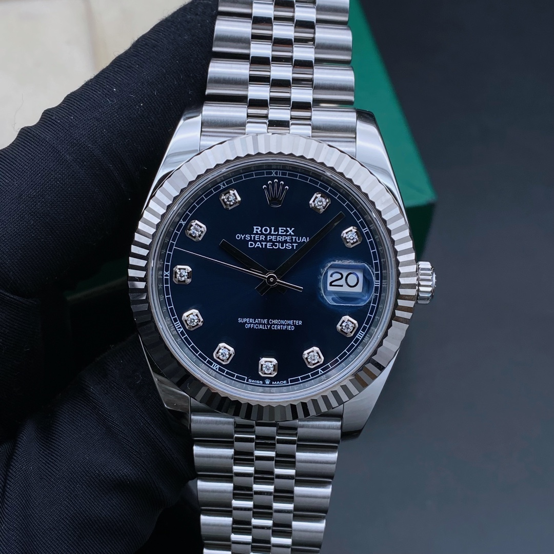 99新 Rolex/劳力士 日志126334/自动机械/表径41/18年全套/蓝钻
