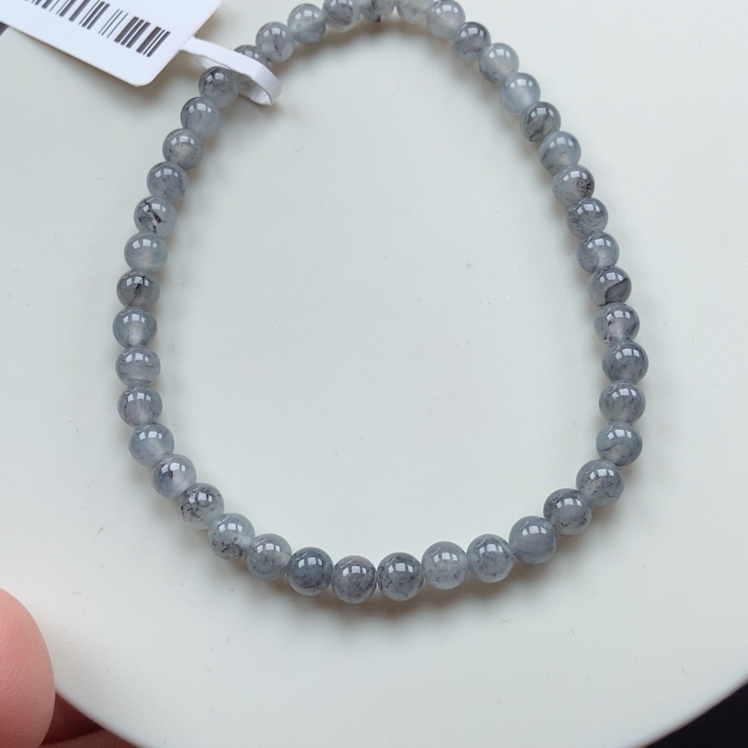 翡翠未镶嵌手串卡4.4