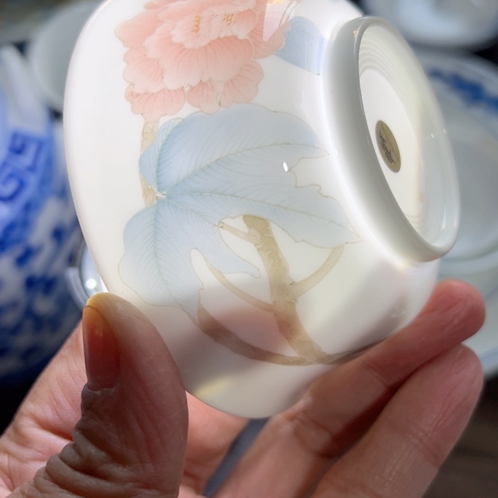 杯手绘大球泥陶瓷一个150毫升