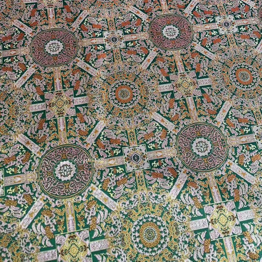 八达晕宋锦工艺新中式国风面料 多色可选做马甲外套布料