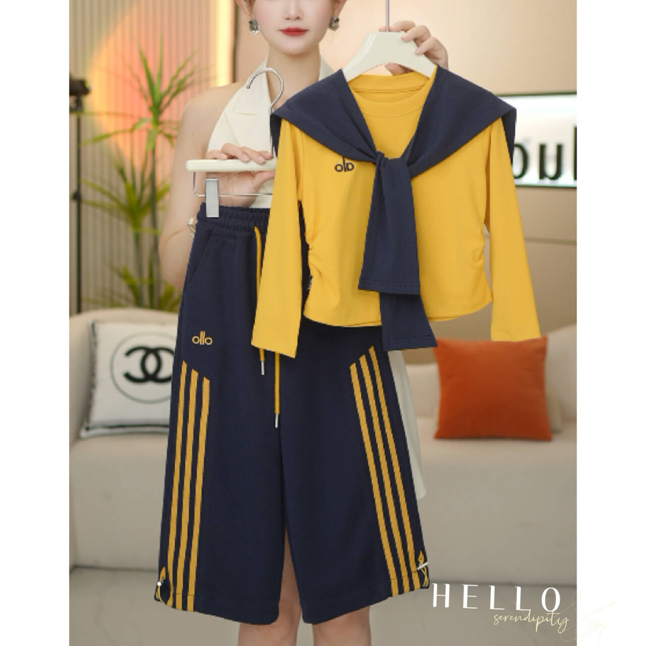 女童2025秋季新款韩版洋气披肩圆领上衣+裤子两件套-1004