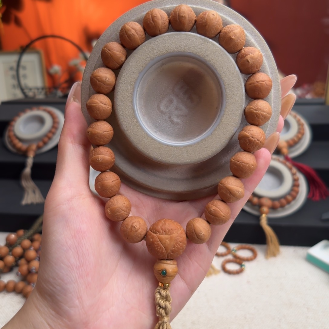 手串凤眼菩提13mm铁籽单圈素串