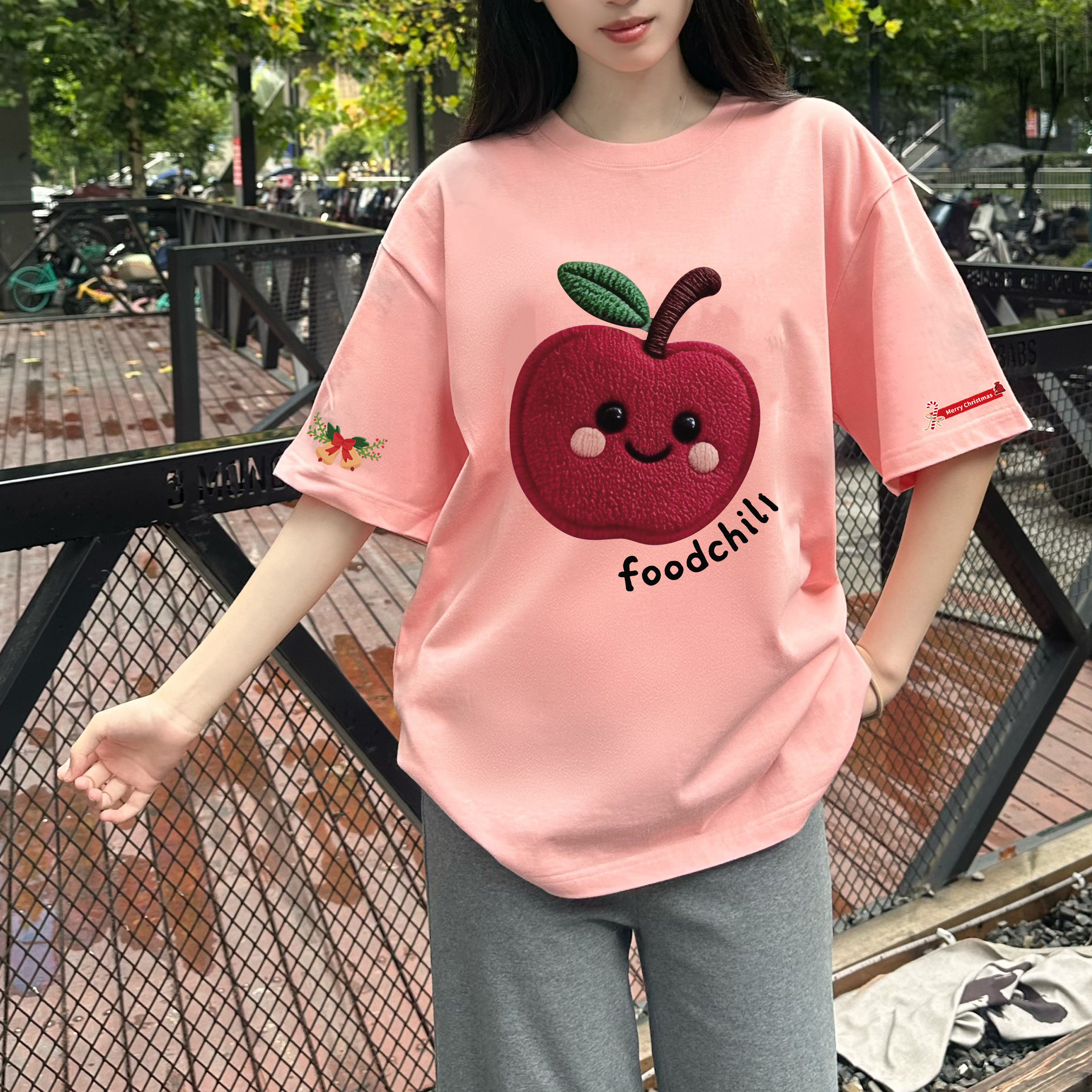 烫印字母宽松型短袖吸汗INS风T恤时尚宽松学生韩版纯棉百搭夏季