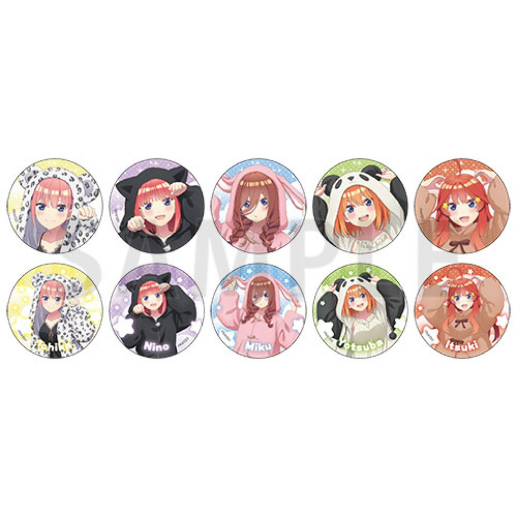 【大呱拆卡】 五等分的花嫁 动物园睡衣 徽章 吧唧卡