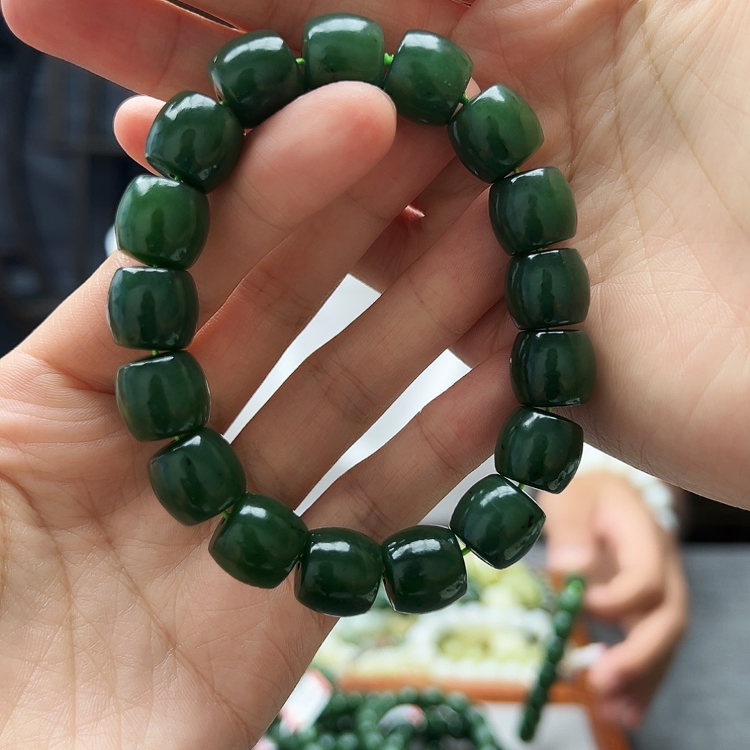 手链未镶嵌和田玉13碧玉