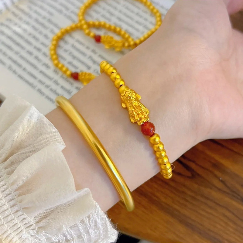 鸿运貔貅珠珠手链转运珠送女友礼物