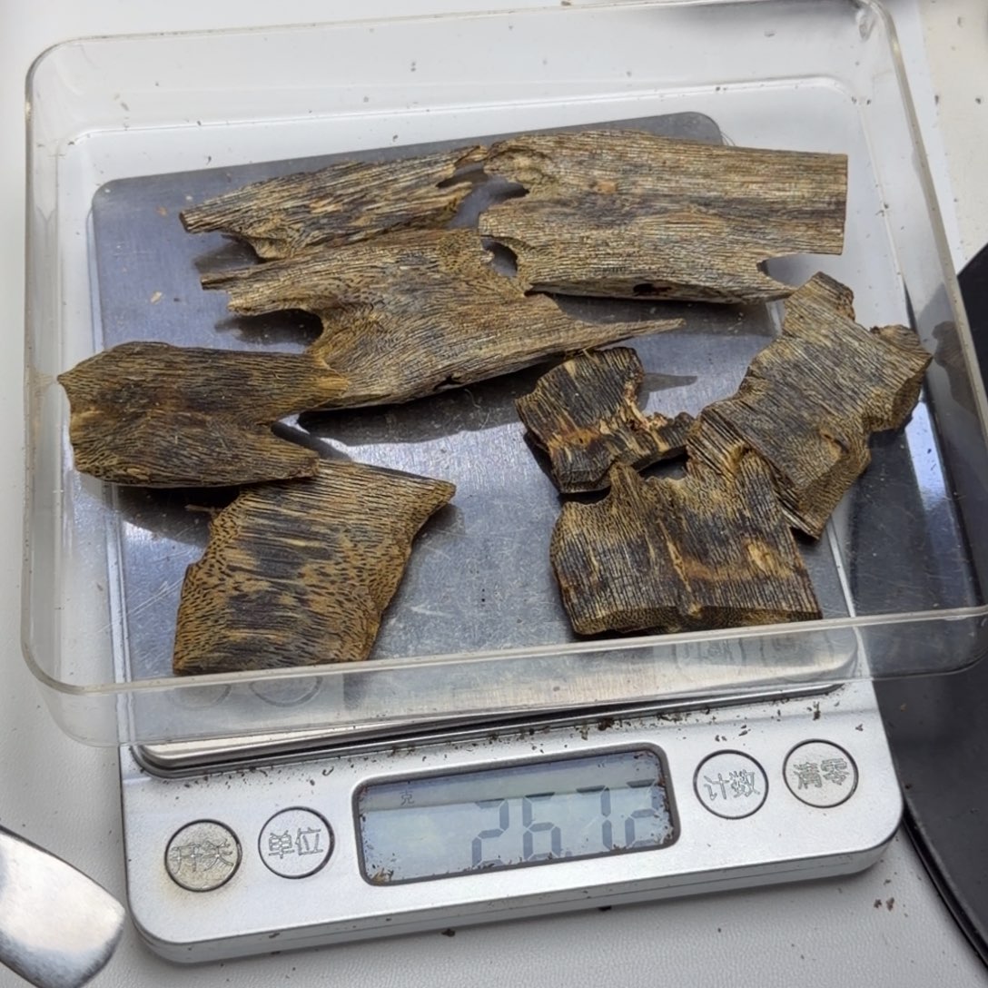 阿***瑜沉香沉香碎屑蓝宝石25克