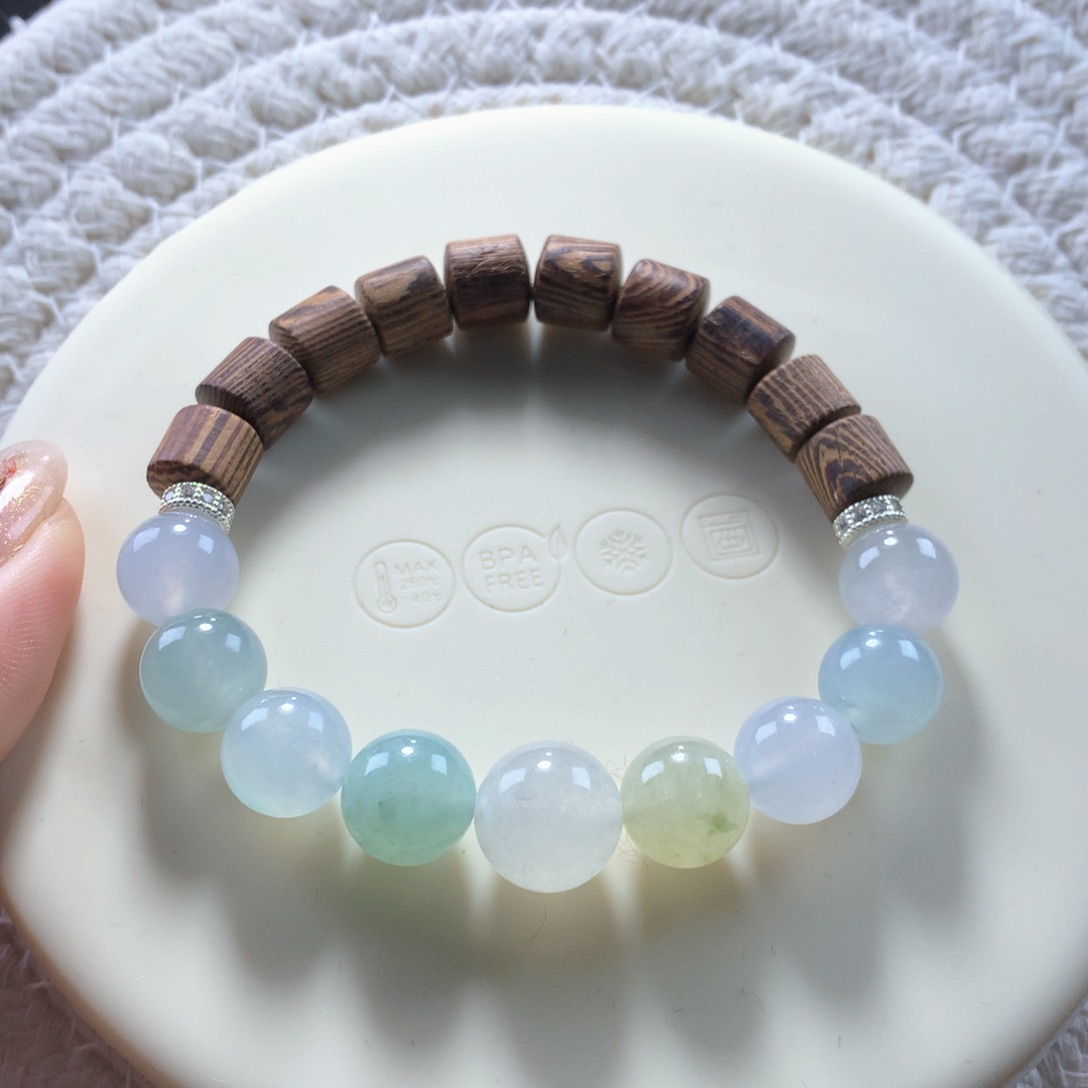 翡翠手链未镶嵌卡10特价串